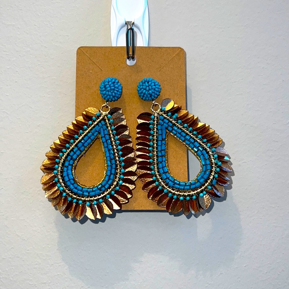 Beaded BOHO Drop Earings